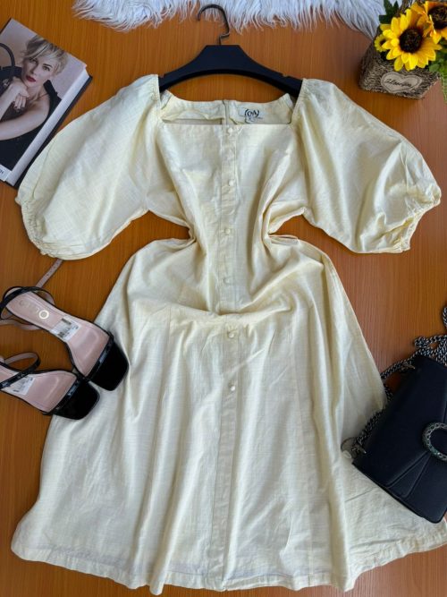 Light Yellow Beach Gown